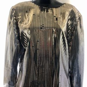 Givenchy Nouvelle Boutique Paris gold disco era vintage top